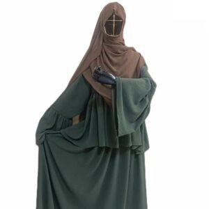 ليكات فضفاضة بكشكشة فاليدين )+ خمار مستطيل 2م/1.5