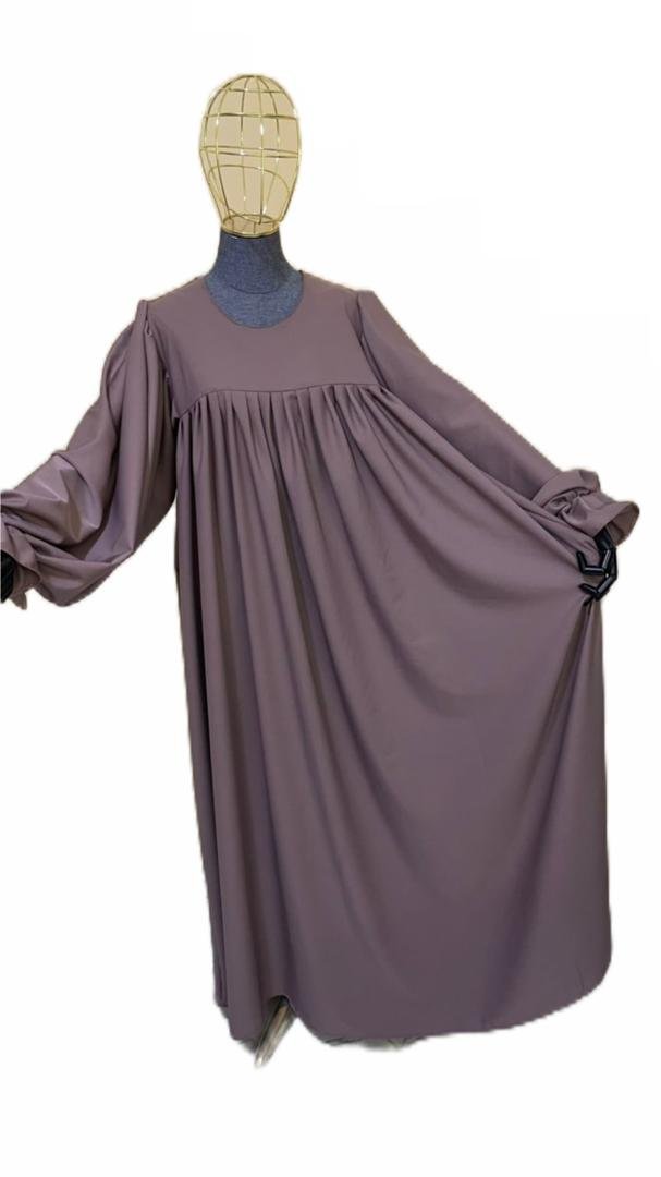 حجاب كشكشة فالصدر + خمار مربع - Image 4