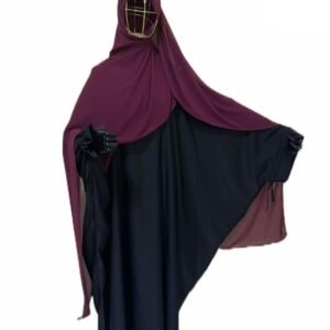 طقم سندس (عباءة كتف فضفاضة 3م + خمار مستطيل 2م/1.5 )