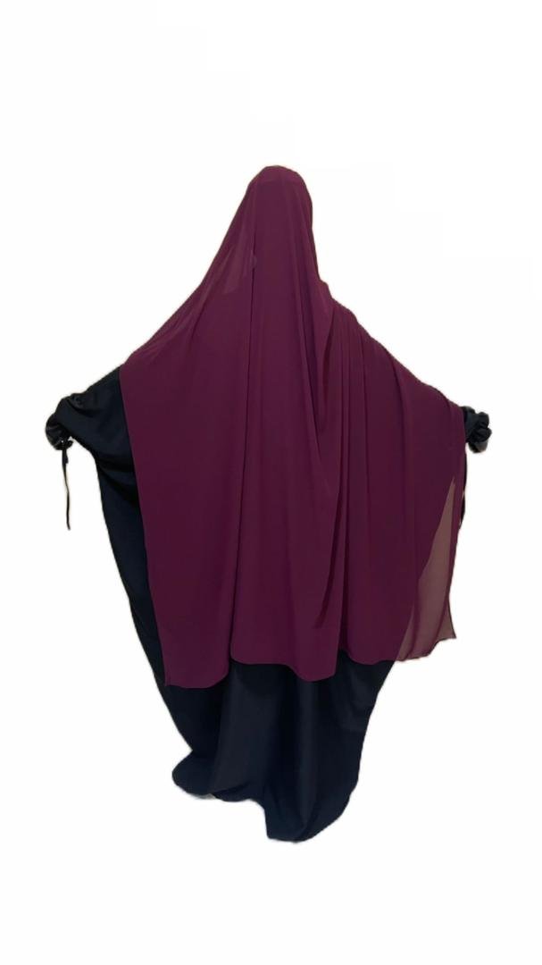طقم سندس (عباءة كتف فضفاضة 3م + خمار مستطيل 2م/1.5 ) - Image 2